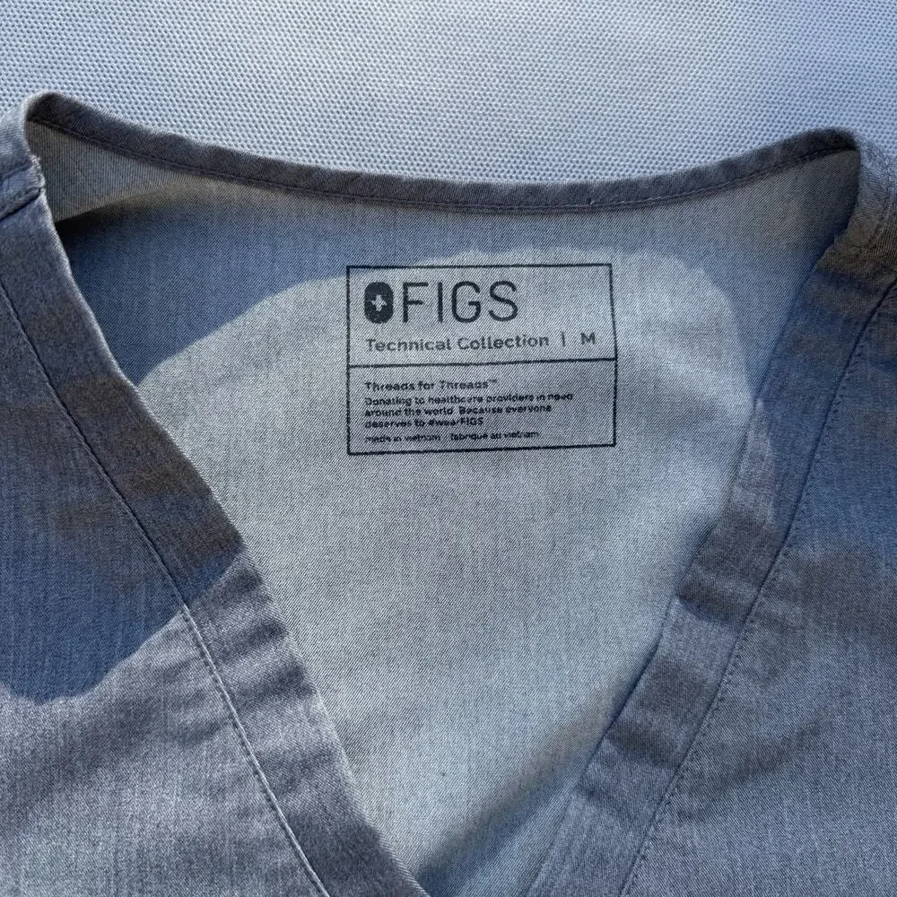 FIGS Graphite Grey Scrubs Lot Men M Casma 3-Pocket Tops Pants 7 Pc Set